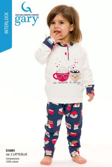 Baby girl's warm cotton jersey pajamas Gary S10001 - SITE_NAME_SEO