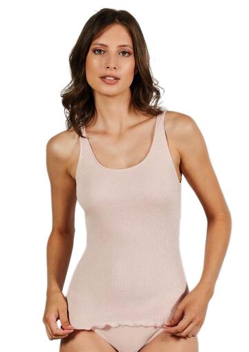 Women's wide shoulder tank top in ribbed cotton Esse Speroni S5202 Fashion Colors - SITE_NAME_SEO