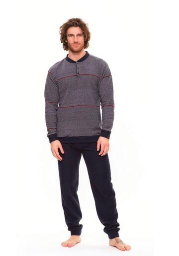 Pigiama uomo in caldo jersey di cotone lanato Gary S60065 - SITE_NAME_SEO