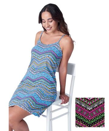 Camicia da notte donna a spallina stretta in jersey di cotone Karelpiu' SB0435 - SITE_NAME_SEO