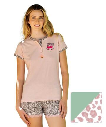 Pigiama corto da ragazza in jersey di cotone Irge SDC222 - SITE_NAME_SEO