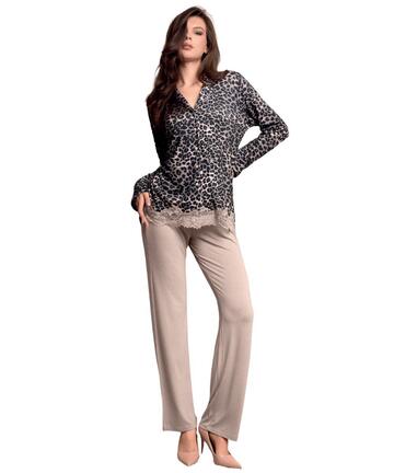 Pigiama donna aperto in viscosa pesante Lormar Seduction SED654462 - SITE_NAME_SEO