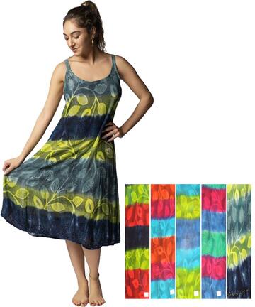 Abito donna spallina in viscosa fantasia Marila SI71251 - SITE_NAME_SEO