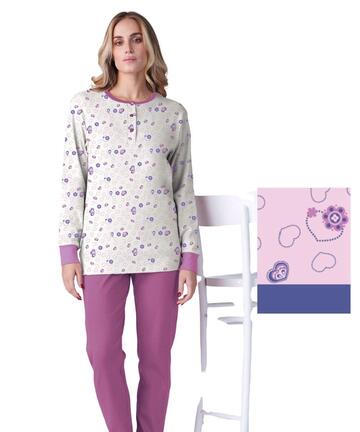 Pigiama donna in jersey di cotone caldo Karelpiu' SK9039 - SITE_NAME_SEO