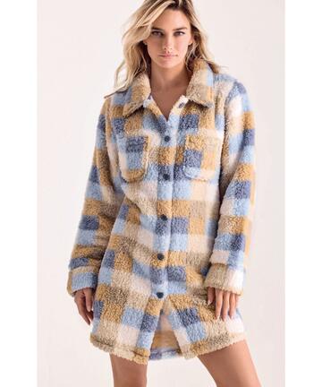 Vestaglia corta donna in caldo pile coral pelliccia Infiore Supermadras SMD672865 - SITE_NAME_SEO