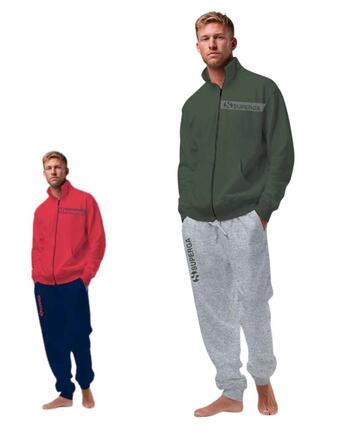 Tuta uomo primaverile in cotone con zip Superga 26306 - SITE_NAME_SEO
