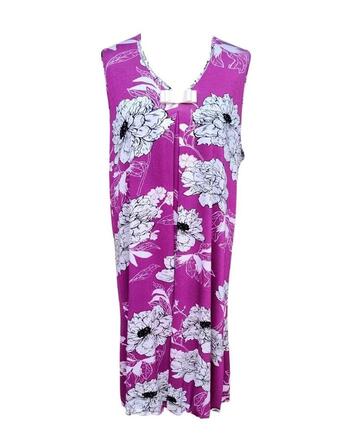 Camicia da notte donna a spalla larga fantasia in viscosa Moquette - SITE_NAME_SEO