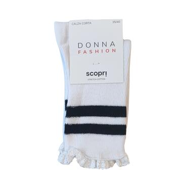 CALZINO DONNA RIGHE E MERLETTO SCOPRI VOGUE - SITE_NAME_SEO