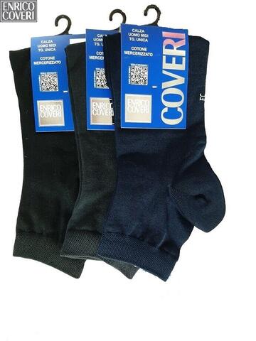 Short men's bike socks in Coveri SeaLine stretch cotton (1 PAIR) - SITE_NAME_SEO