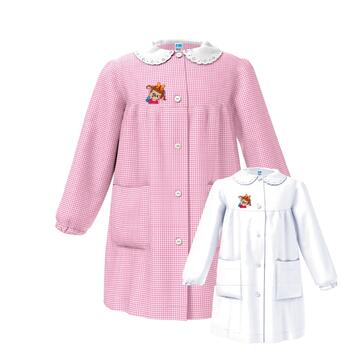 GREMBIULE ASILO BAMBINA SIGGI 33GR4173 RICAMO BIMBA FARFALLE - SITE_NAME_SEO