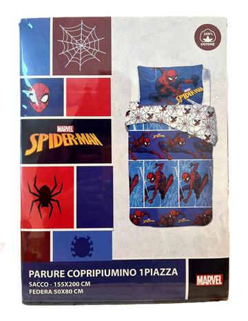 PARURE COPRIPIUMINO COTONE MARVEL SPIDERMAN BAMBINO 1 PIAZZA - SITE_NAME_SEO