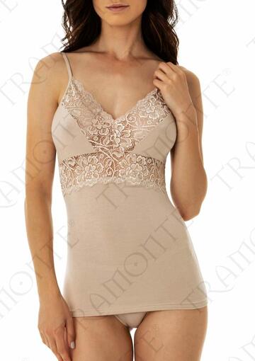 Women's vest top in micro modal and Tramonte lace T.790 - SITE_NAME_SEO