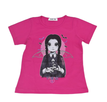 T-shirt bambina manica corta Mercoledì Addams TW10 6-14 anni - SITE_NAME_SEO