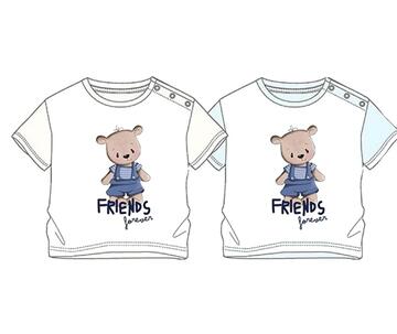 NEWBORN T-SHIRT WITH TWO4ONE BEAR PRINT TX096 - SITE_NAME_SEO