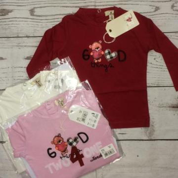 LONG SLEEVED T-SHIRT FOR BABY GIRLS 9/24 MONTHS TX1407 tandem - SITE_NAME_SEO