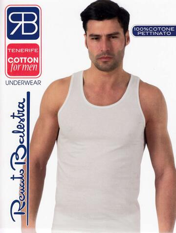 Men's wide shoulder undershirt in pure cotton Renato Balestra Tenerife - SITE_NAME_SEO