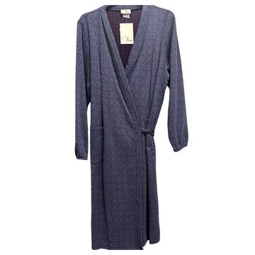 WOMEN'S CROSSED FLEECE DRESSING GOWN FLORA V02 - SITE_NAME_SEO