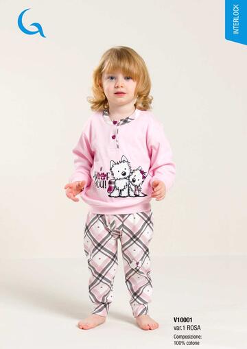 Gary V10001 Warm Cotton Jersey Baby Girl Pyjamas - SITE_NAME_SEO