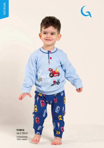 Gary V10010 Warm Cotton Jersey Baby Pyjamas - SITE_NAME_SEO