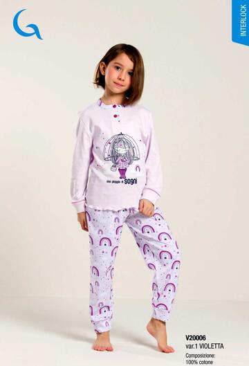 Gary V20006 Warm Cotton Girls Pyjamas Size 8/10 - SITE_NAME_SEO