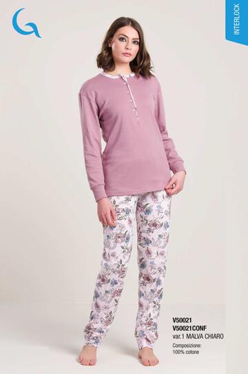 Gary V50021 Women's Warm Cotton Jersey Seraph Pyjamas - SITE_NAME_SEO