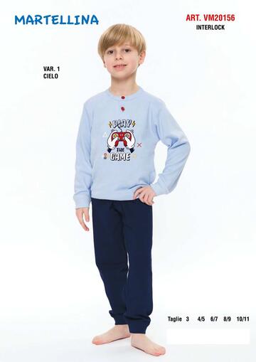 Children's pajamas in WARM cotton Martellina VM20156 - SITE_NAME_SEO