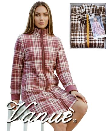 Vestaglia donna con zip in caldo pile coral Vanuè VS1711 - SITE_NAME_SEO