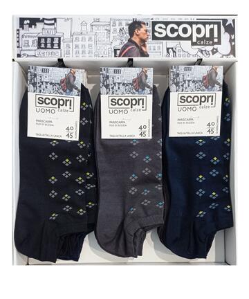 Kurze Herrensocken aus elastischer Baumwolle Discover Vill (1 Paar) - SITE_NAME_SEO