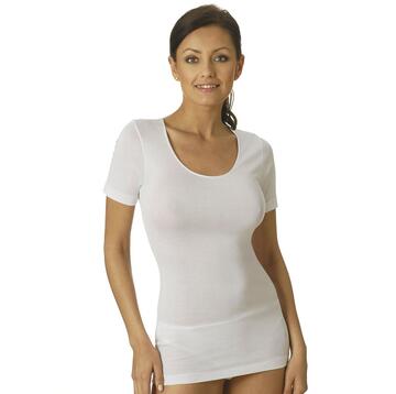 T-shirt donna in filo di scozia con profili in raso Vajolet 5254 - SITE_NAME_SEO
