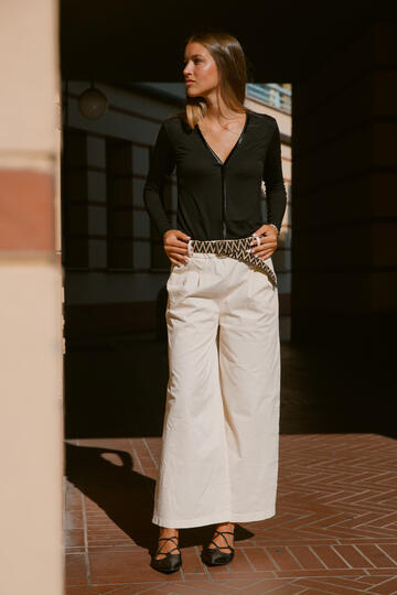 WOMEN'S PALAZZO CANVAS PANTS FIORENZA AMADORI 246046 - SITE_NAME_SEO