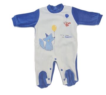 NEWBORN ONE-PIECE ONEsie IN CHENILLE WITH ELLEPI FOOT BQ3331 MA - SITE_NAME_SEO