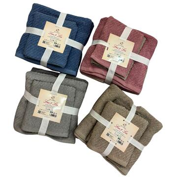 SET 2 ASCIUGAMANI + 2 OSPITI LOVELY HOME LUI&LEI - SITE_NAME_SEO