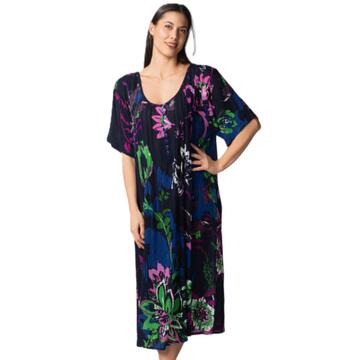 ABITO DONNA IN VISCOSA CREPE GIROCOLLO MANICA CORTA MARILA KF702 - SITE_NAME_SEO