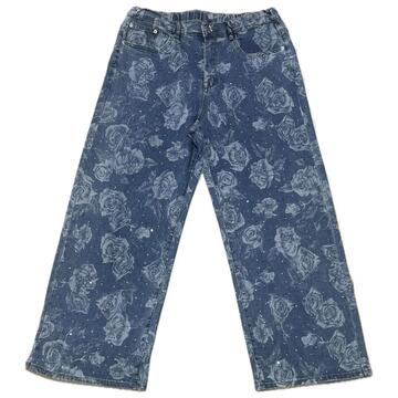 JEANS DONNA OVER A FIORI FLORA CURVY ML0077 - SITE_NAME_SEO