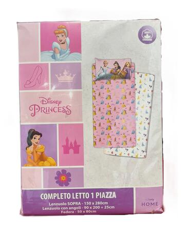 COMPLETO LETTO BAMBINO COTONE PRINCIPESSE DISNEY 1 PIAZZA - SITE_NAME_SEO