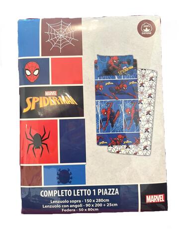 COMPLETO LETTO BAMBINO COTONE MARVEL SPIDERMAN 1 PIAZZA - SITE_NAME_SEO