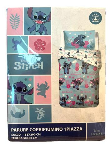 PARURE COPRIPIUMINO COTONE DISNEY STITCH BAMBINA 1 PIAZZA - SITE_NAME_SEO