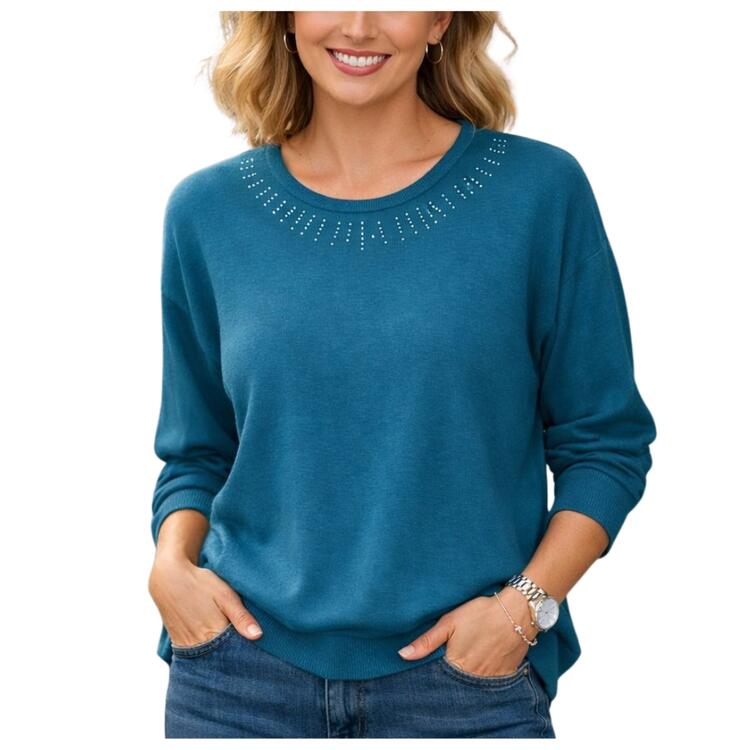 MAGLIA OVER DONNA GIROCOLLO MANICA LUNGA KARTIZA 078  Kartiza