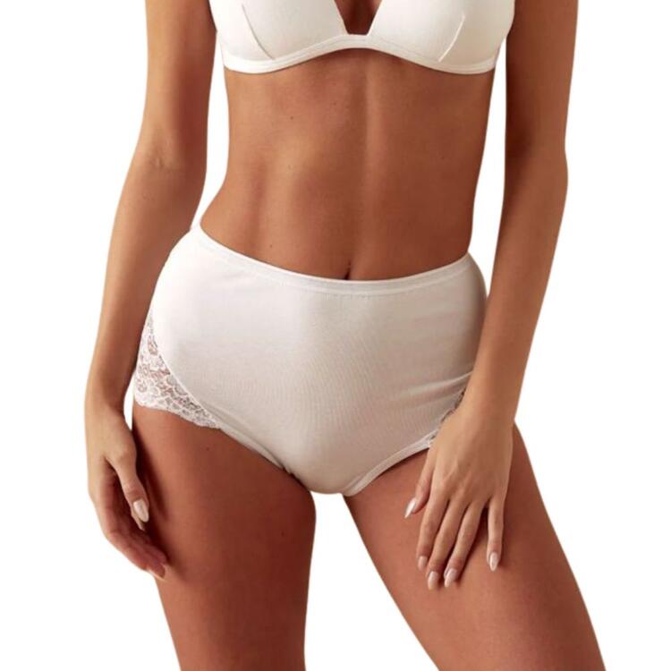 Culotte in cotone elasticizzato con pizzo laterale Jadea 07 Jadea