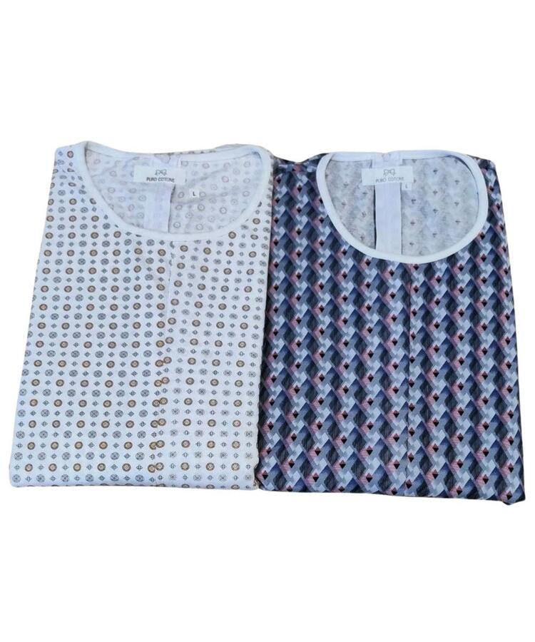 Tutone pigiama intero da uomo in jersey di cotone primaverile 