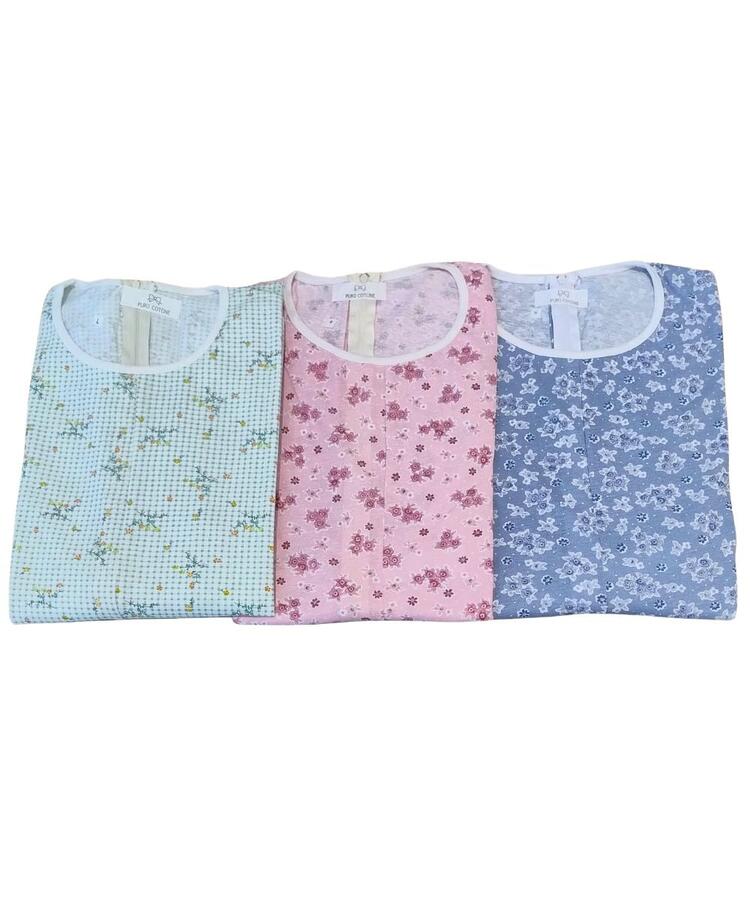 Tutone pigiama intero da donna in jersey di cotone primaverile 