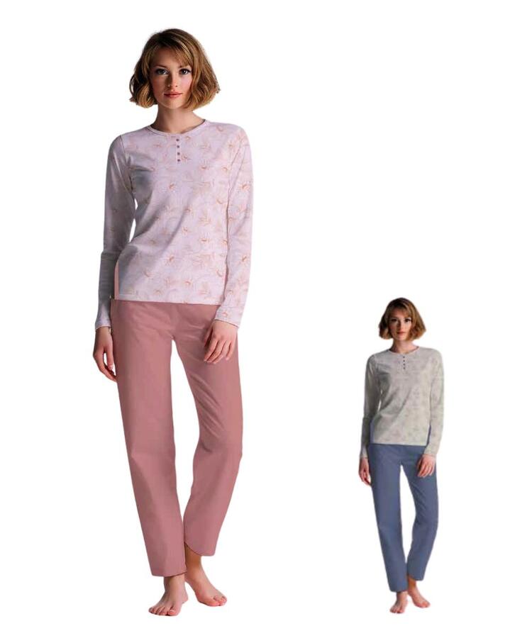 Pigiama donna a serafino in jersey di cotone Cippi 1026 Cippi