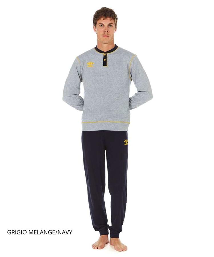 Pigiama uomo a manica lunga in jersey di cotone Umbro 10504 Umbro