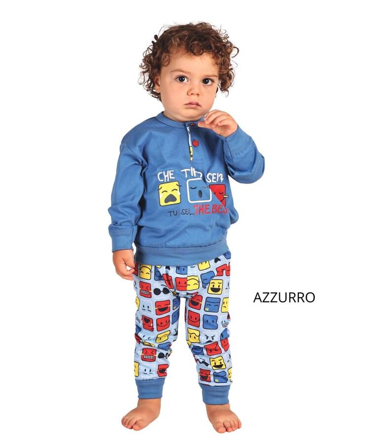 Pigiama da neonato manica lunga in jersey di cotone Gary 1100 Gary