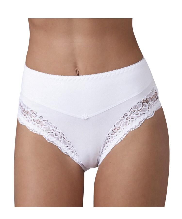 Culotte contenitiva donna in cotone elasticizzato e pizzo Lovely Girl 1321 LovelyGirl