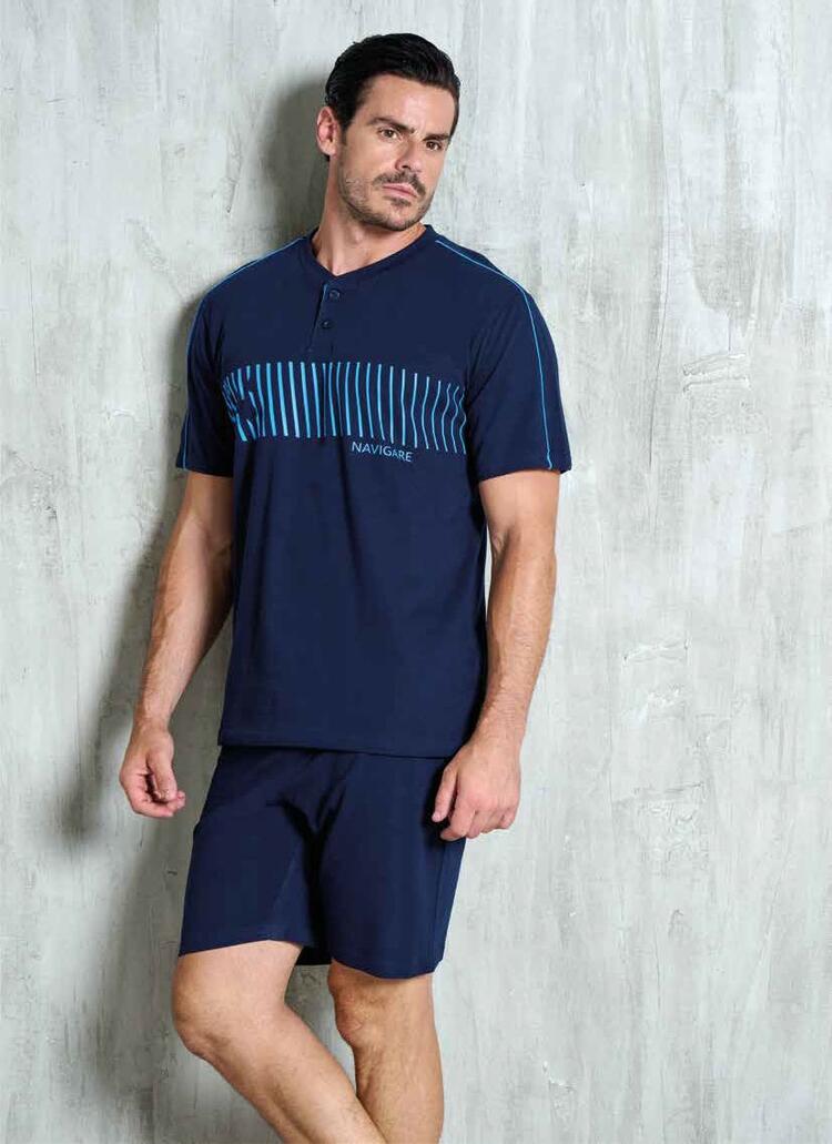 Pigiama uomo a manica corta in cotone Navigare 141822 Navigare