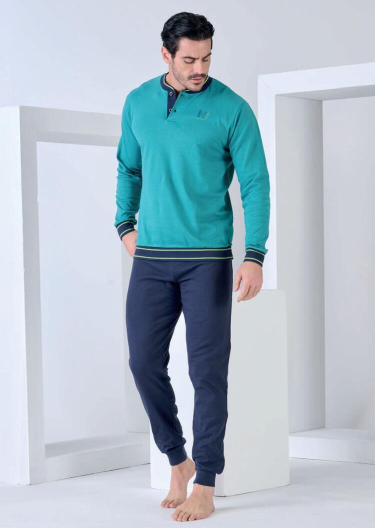 Pigiama uomo in jersey di cotone caldo Navigare 141944 Navigare Home