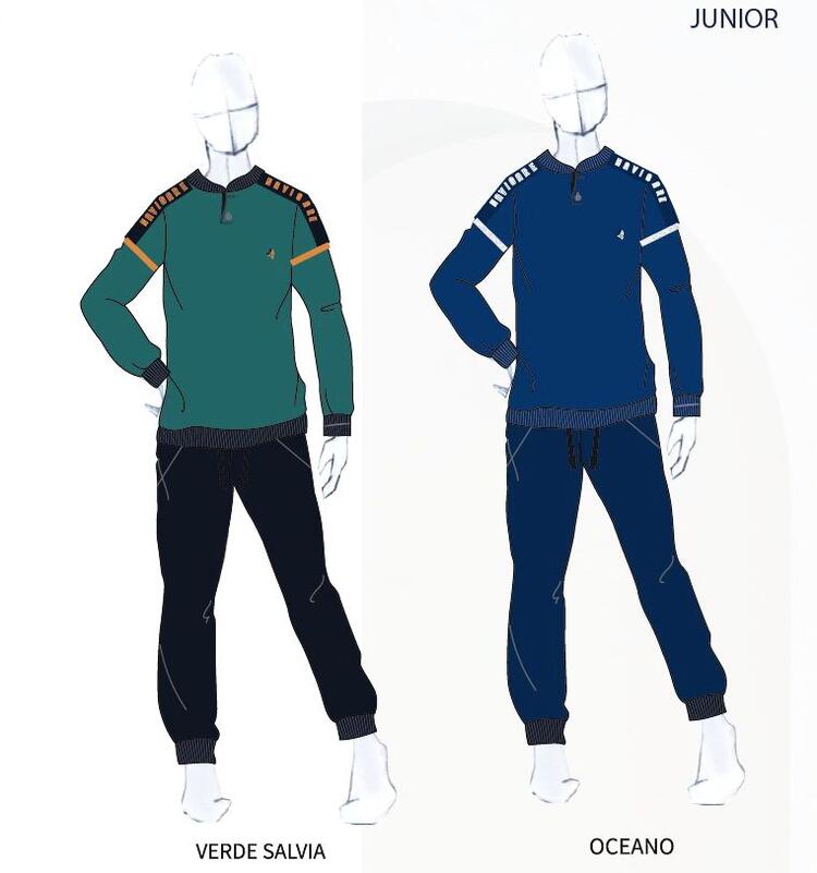 Pigiama ragazzo lungo in jersey di cotone Navigare Junior 141960J Navigare Home