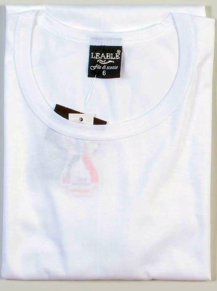 T-shirt uomo in cotone mercerizzato girocollo Leable 1421 Tg.10/12 Leable