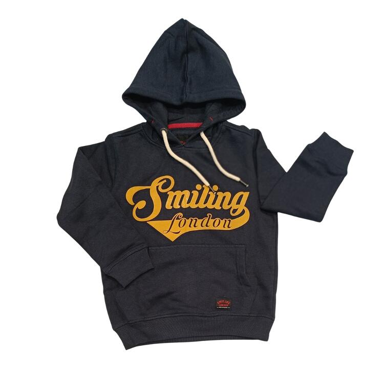 FELPA BAMBINO CHIUSA CON CAPPUCCIO SMILING LONDON 1455 (6-14 anni) SMILING LONDON